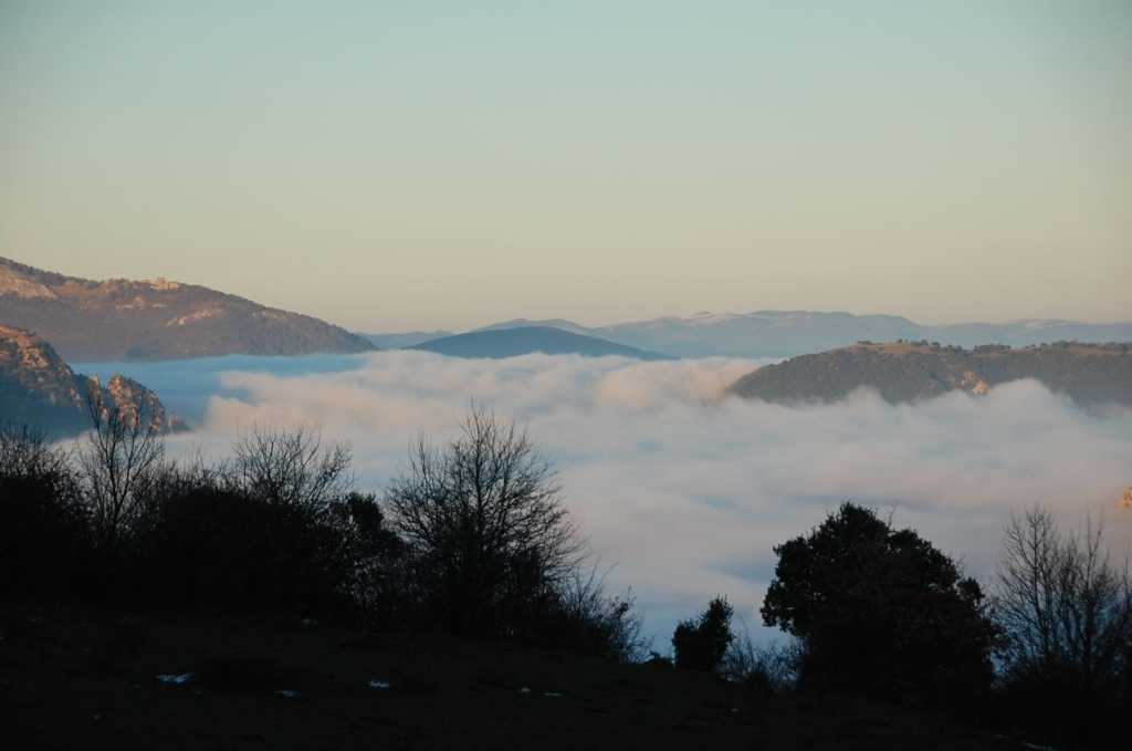 Valle de Ollo con niebla